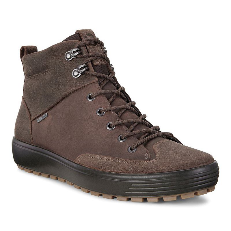 Men Boots Ecco Soft 7 Tred M - Sneaker Boots Brown - India KJULVD802